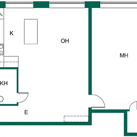 Downtown - 4 Henkilolle, Keskusta, 52m² *